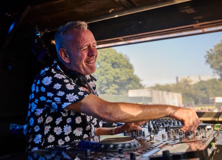 Fatboy Slim performs his 100th ever Glastonbury show at Genosys, Block9.