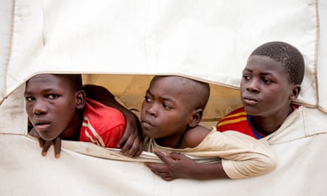 Young refugees in Minawao camp in northern Cameroon