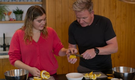 Tilly Ramsay with dad Gordon.