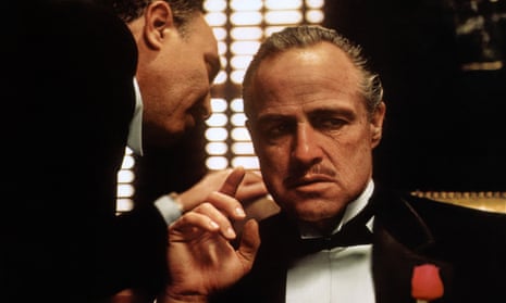 Marlon Brando in The Godfather, an example of a movie with a man in a hole story arc.