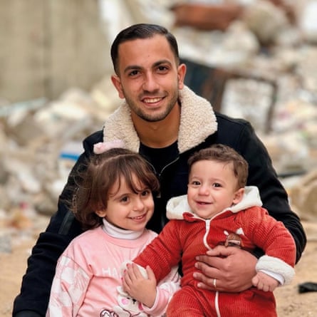 Father and two children