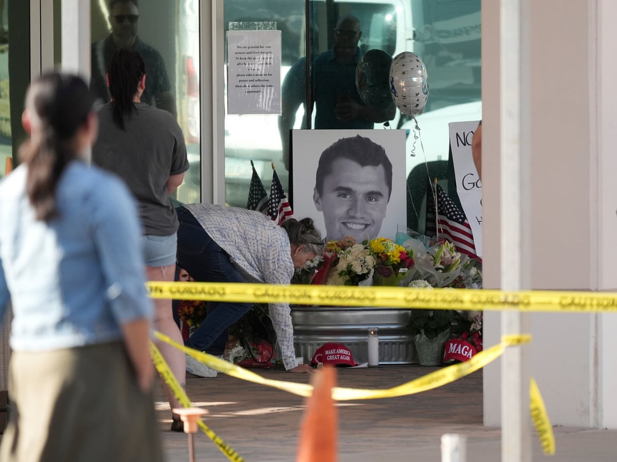 Charlie Kirk shooting: police search for suspect amid condemnation of ' targeted' killing | Charlie Kirk shooting | The Guardian