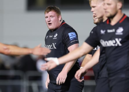 Rhys Carre playing in the friendly against Scarlets on 13 September