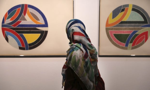 Frank Stella's Sinjerli Variations No 1-5 (1977) on display for the first time in the Iranian capital.
