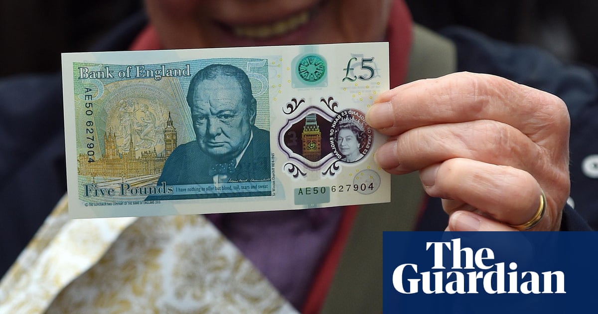 Sight On The Back Of A Dollar Bill Crossword Plastic £5 note featuring Sir Winston Churchill to enter circulation