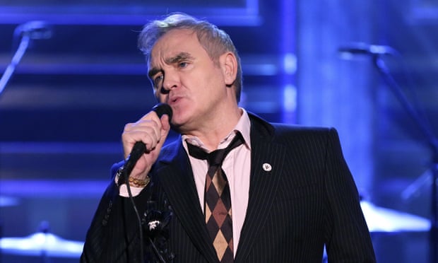 Badge of dishonour … Morrissey sporting a For Britain badge on The Tonight Show.