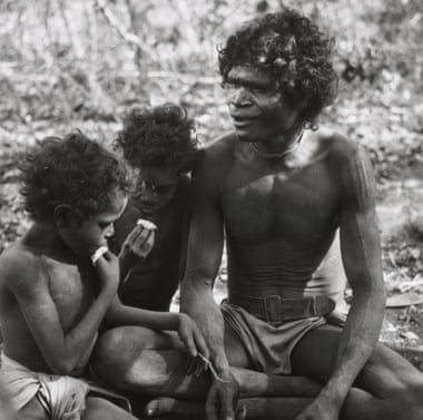 Narran and his sons in Liverpool River, Arnhem Land, Northern Australia, 1952, taken by Axel Poignant.