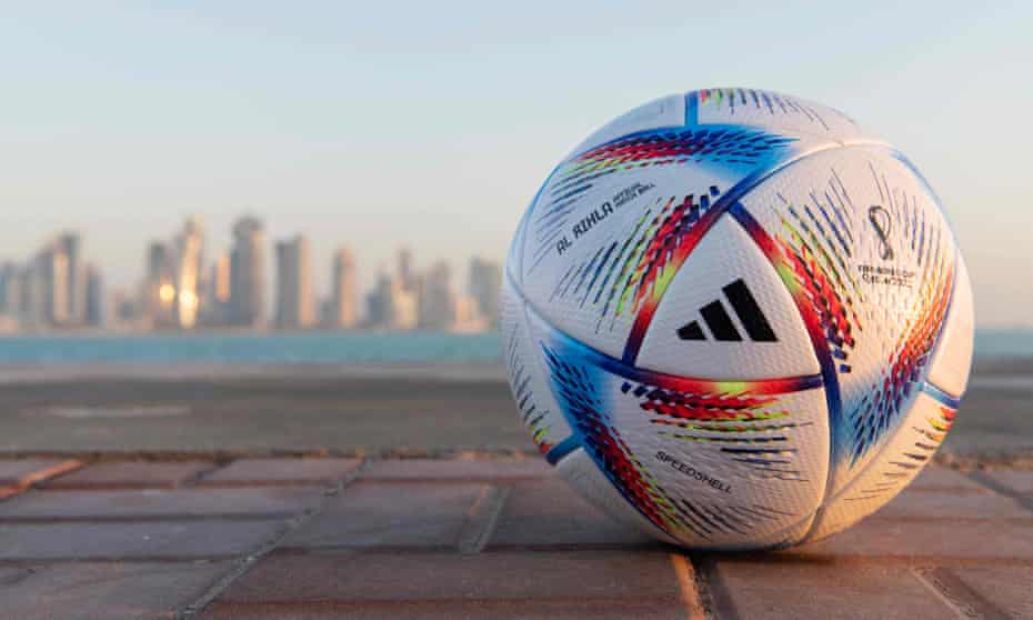 The official World Cup match ball pictured in Doha, Qatar.