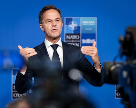 Nato secretary general Mark Rutte arrives on the second day of the Nato summit in Turkey.