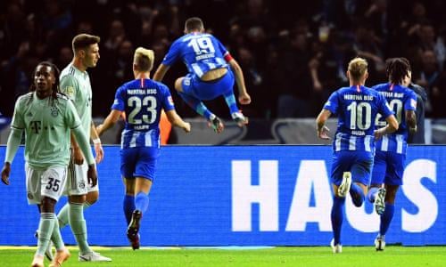 Hertha Berlin Level With Bayern Munich At Top Of Bundesliga After Stunning Win Football The Guardian Hertha Berlin Level With Bayern Munich At Top Of Bundesliga After Stunning Win Football The Guardian