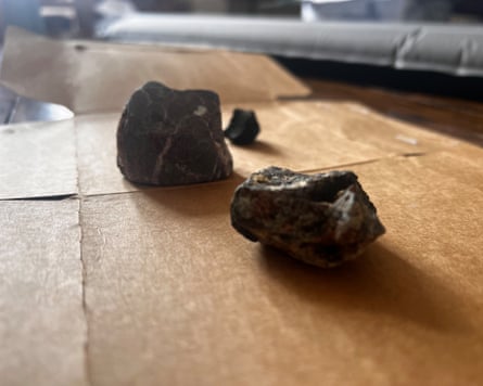 Rocks used for testing camping mattresses.