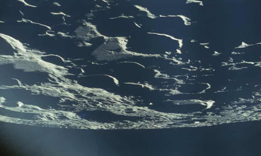 The moon’s surface as photographed by Apollo 17.