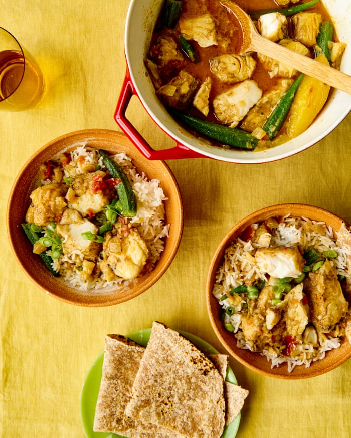 Riaz Phillips' Caribbean fish, mango and okra curry – recipe
