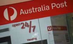 Signage at an Australia Post outlet in Sydney