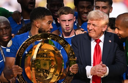 Cole Palmer at the Club World Cup trophy lift in July.