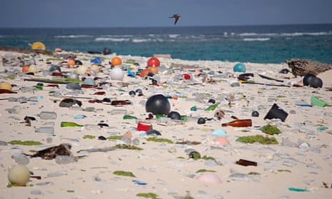 Plastic debris washed ashore on the beach of Laysan Island in Papahānaumokuākea marine national monument, one of the world’s largest marine conservation areas