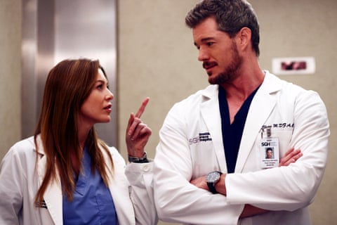 Ellen Pompeo and Eric Dane in Grey’s Anatomy.