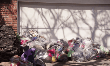 ‘We estimated 150 bags of trash have left this house.’ The garbage collected by Wendy and Ron Akiyama in the second episode of Tidying Up with Marie Kondo