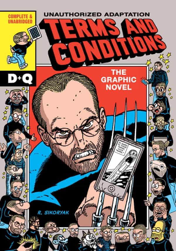 Steve Jobs as superhero … the Terms and Conditions cover.