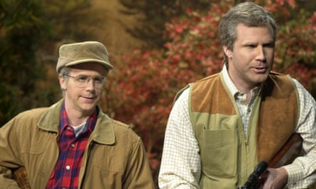 Dana Carvey as George Bush, Will Ferrell as George W Bush in an SNL skit from October 2000.