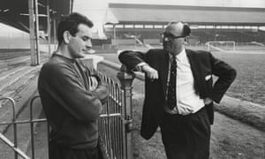 Jack Dunnett, right, in his Brentford days with team captain Bobby Ross, 1967.