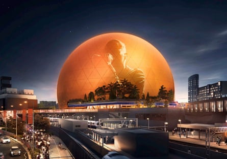 MSG Sphere, a planned concert venue for Stratford, east London.