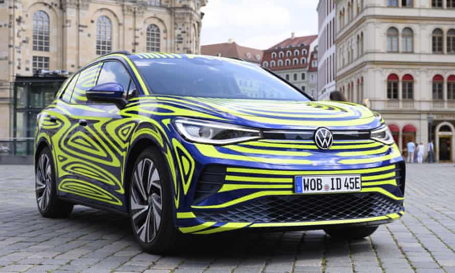 Volkswagen’s ID.4 electric car. Many governments’ commitments to net zero greenhouse gas emissions rely on massive uptake of electric vehicles.