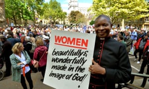 Rose Hudson-Wilkin in 2014 in Westminster to mark the 20th anniversary of the ordination of the C of E’s first female priests.