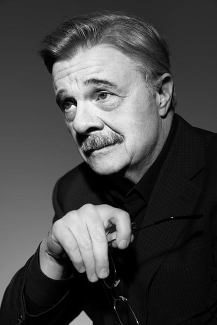 Black and white portrait of a man with moustache