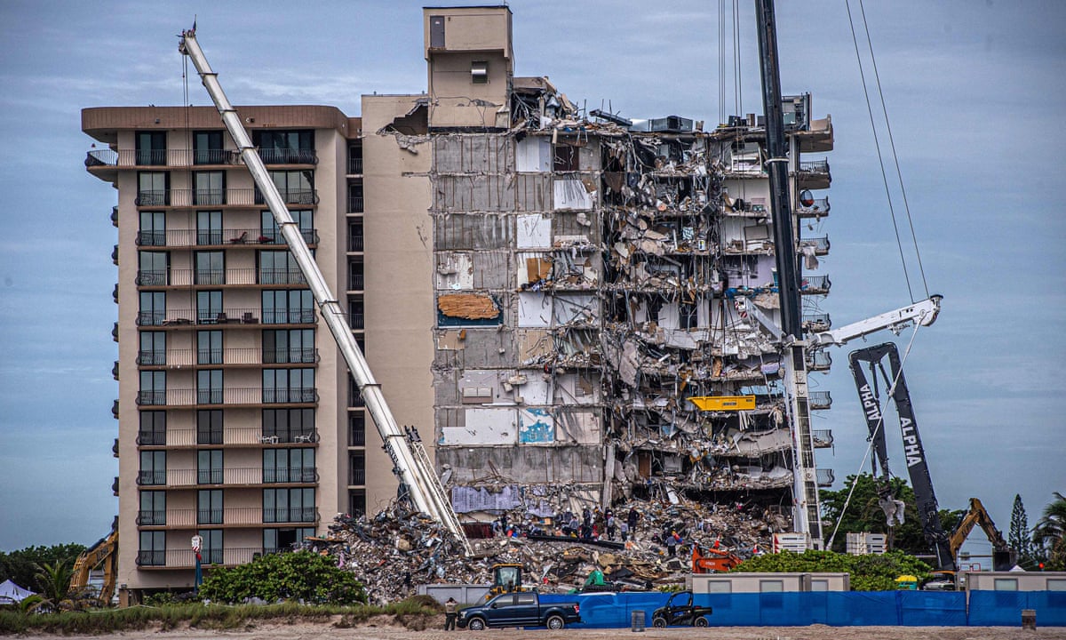 Search for bodies in Florida condo collapse ends, with death toll at 97 | Miami condo collapse | The Guardian
