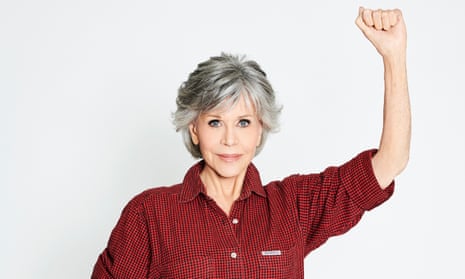 Jane Fonda raising her fist