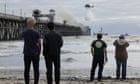 Crews battle fire threatening longest wooden pier on US west coast