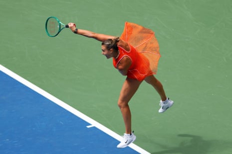Aryna Sabalenka in action.