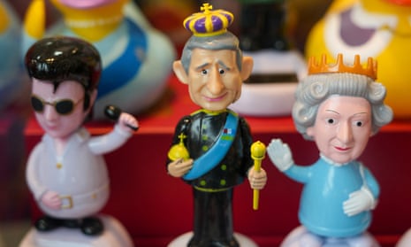 Souvenirs for the coronation on sale in Windsor.