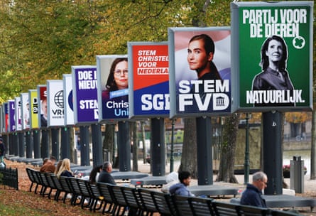 Lots of party billboards under tree