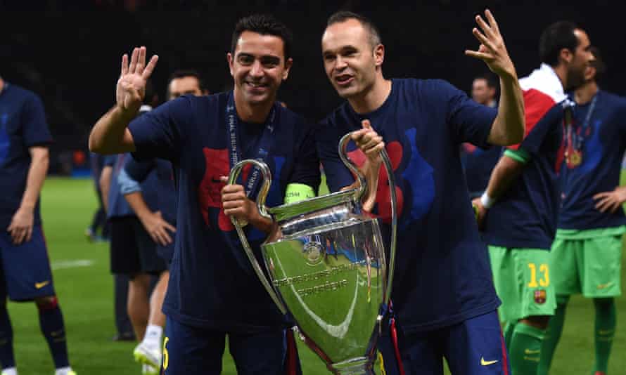 Xavi can see similarities between Pedri and his former teammate, Andrés Iniesta.