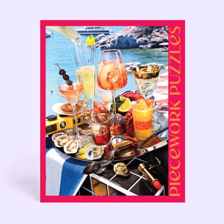 A L’Apero Puzzle displayed on a light purple background