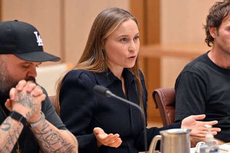 Musician Holly Rankin appears before a Senate inquiry