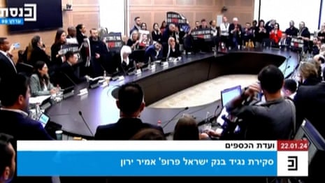 Hostage families storm Israeli parliament demanding release of their relatives – video