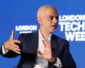 Sadiq Khan speaking at a technology event