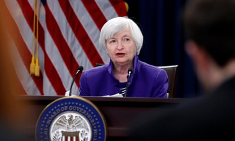 Janet Yellen holds a news conference in Washington. 