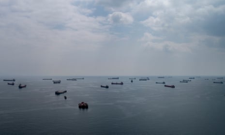 Cargo ships on the Marmara Sea