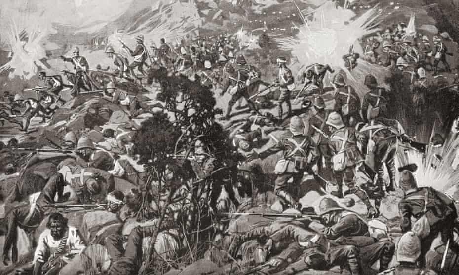 A depiction of the Battle of Spion Kop.