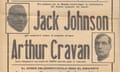 A poster advertising the fight between Arthur Cravan and Jack Johnson