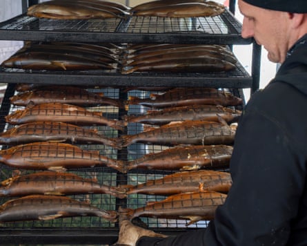 Smoked fish at Bergmans Fisk, Gästrikland, Sweden.