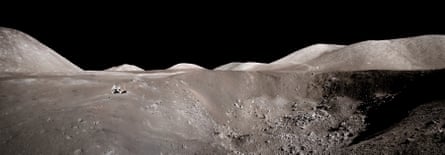 Apollo 17, 13 December 1972, astronaut Eugene Cernan’s picture of Harrison Schmitt peering into a vast crater on the moon