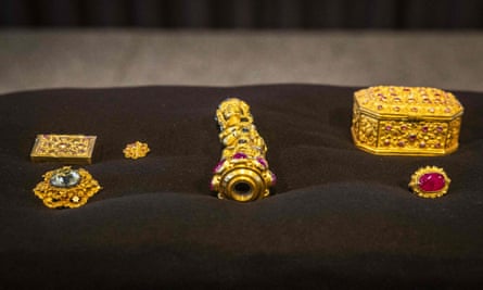 Lombok treasure, displayed during a ceremony in Leiden to return to Indonesia hundreds of cultural objects that were looted during The Netherlands’ 350-year colonial rule over the archipelago.