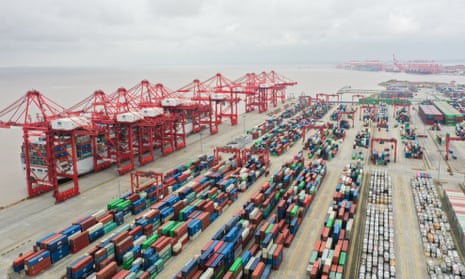 The Yangshan deep-water port in Shanghai, a city that is a key commercial and financial hub.