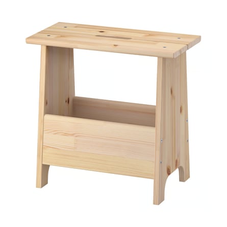 Ikea PERJOHAN Stool with storage in pine.