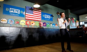 Pete Buttigieg campaigning in New Hampshire.